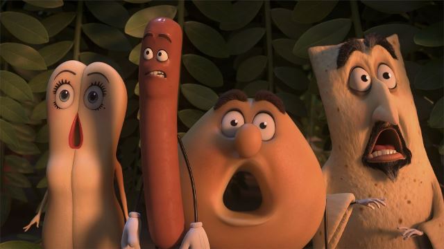 Brenda (Kristen Wiig), Frank (Seth Rogen), Sammy (Ed Norton) in Columbia Pictures' SAUSAGE PARTY.